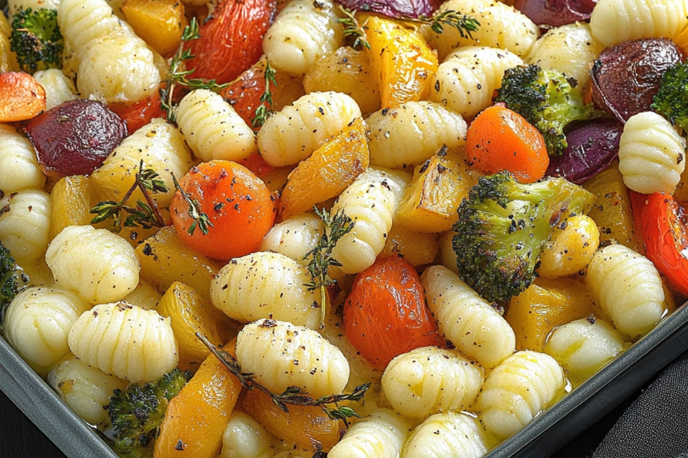 Gnocchis con verduras al horno