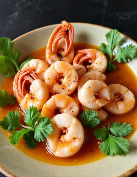 Camarones cremosos al limón y parmesano