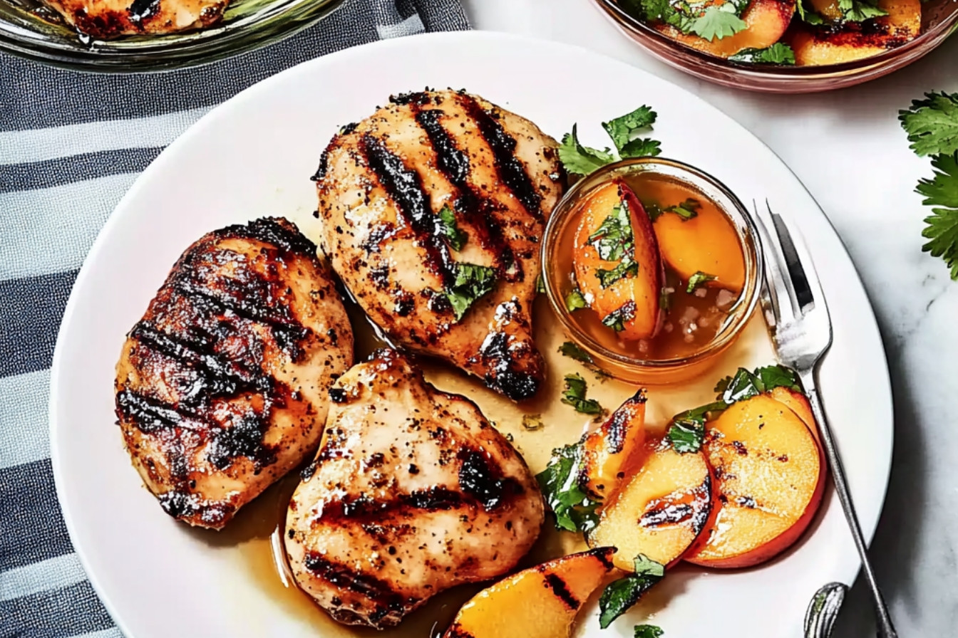 Pollo a la parrilla con miel