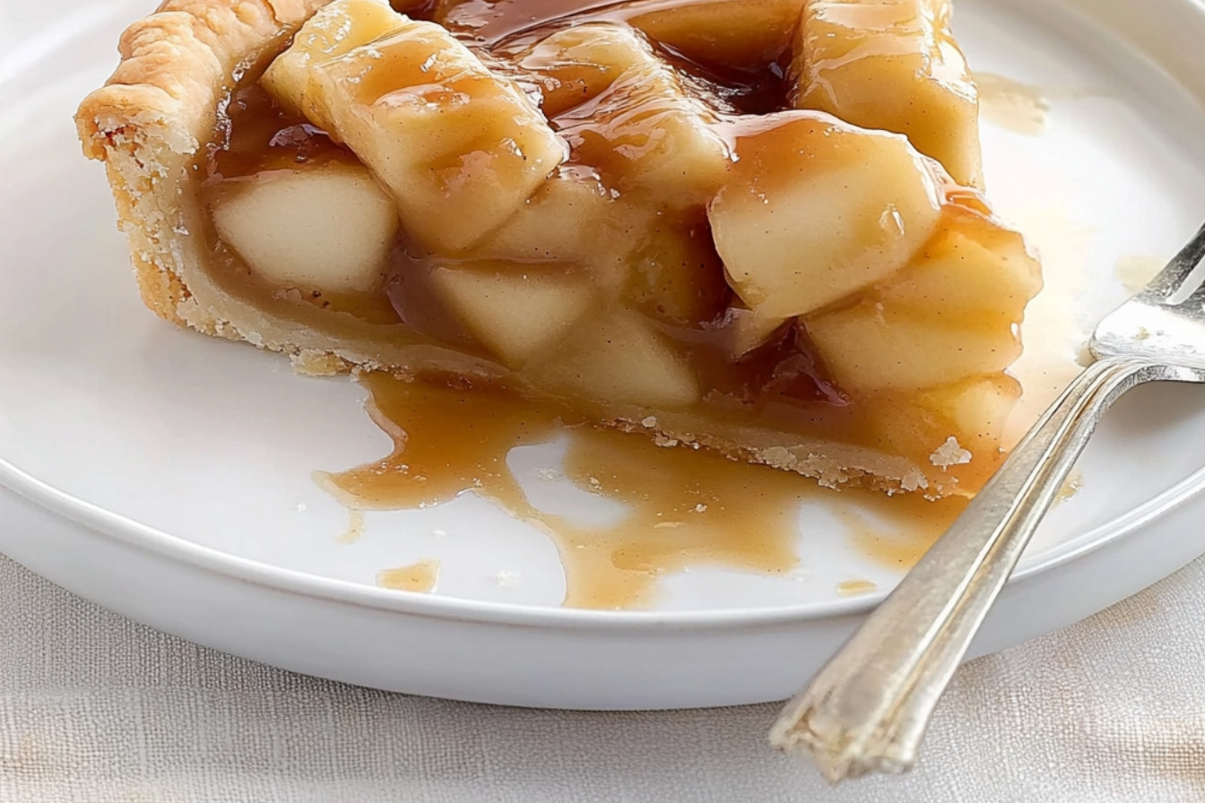 Tarta de manzana y caramelo