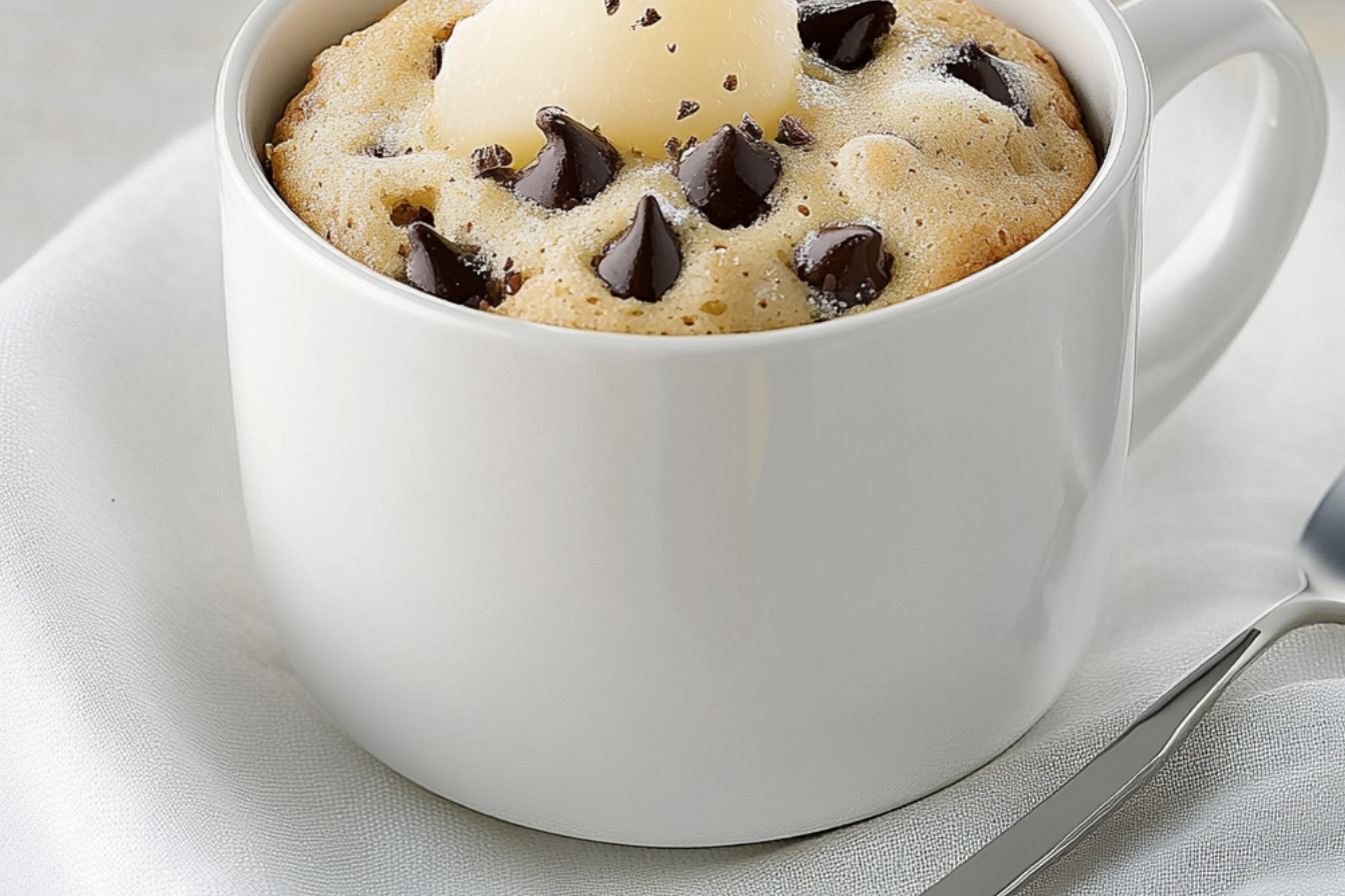 Taza de chocolate y pera