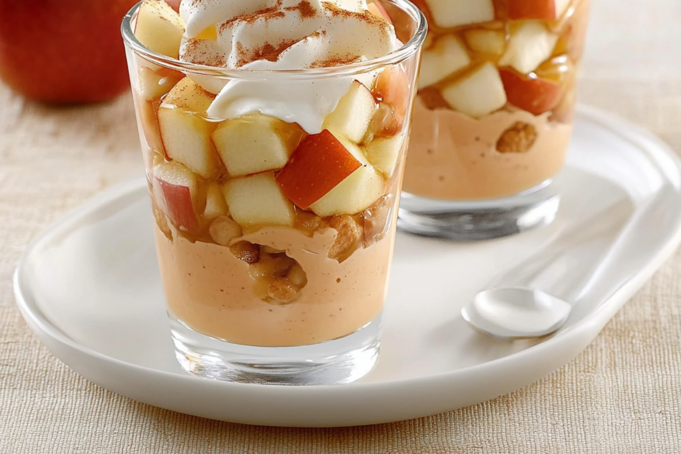 Verrines de manzana y caramelo