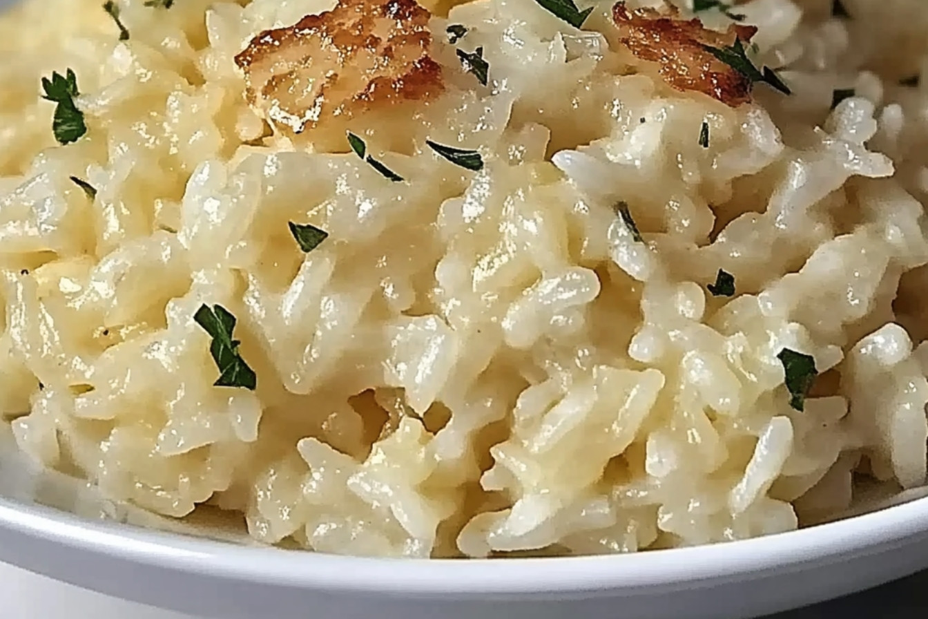 Arroz con ajo y parmesano