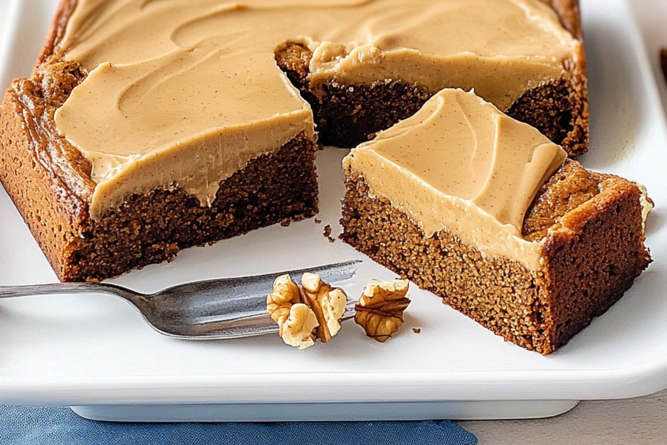 Cuadrados suaves de pan de especias