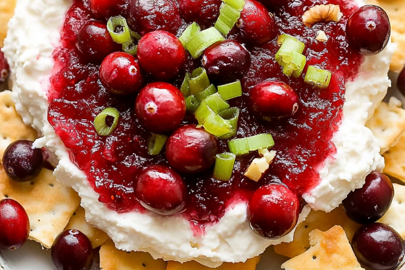 Dip de queso crema y arándano