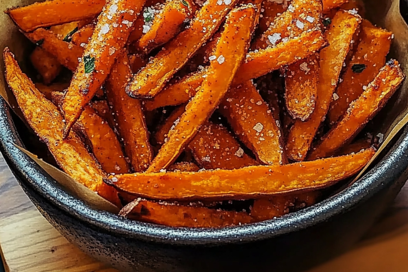 Papas fritas de batata crujientes