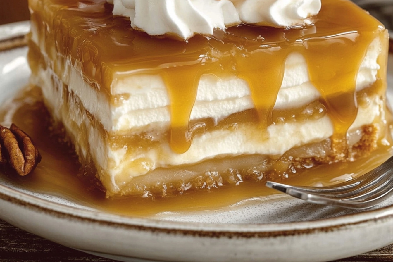 Pastel de manzana y caramelo