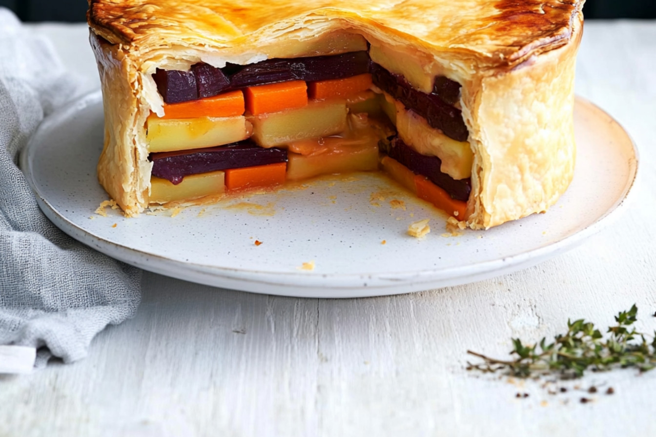 Tourte de légumes en étages
