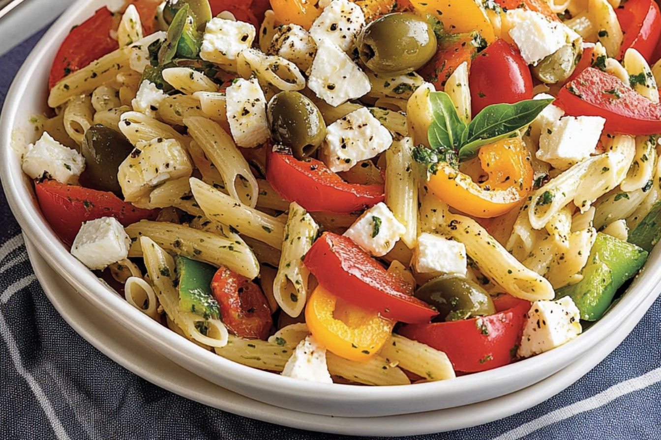 Ensalada de pasta colorida