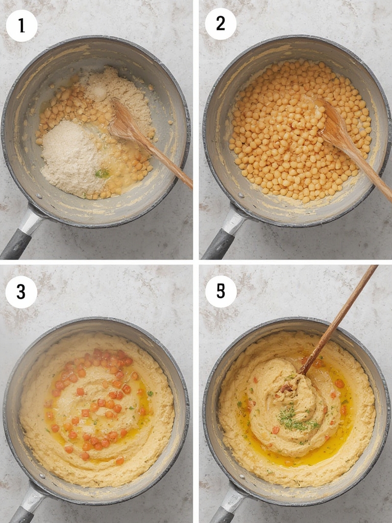 Hummus de Garbanzos Suave y Delicioso steps