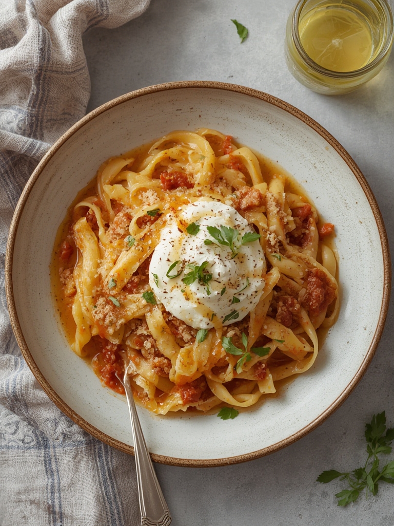 Pasta con Salmón Ahumado y Nata (Crema de Leche)
