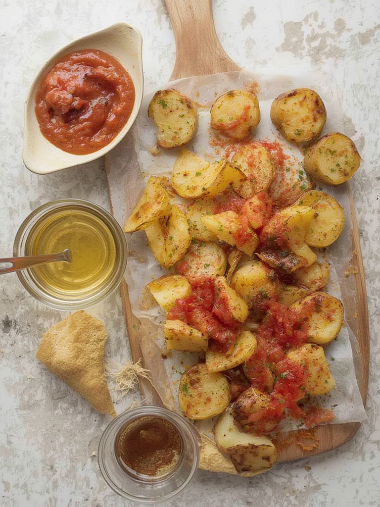 Patatas Bravas Crujientes con Salsa Secretaingredients