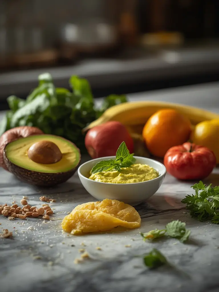 Ingredientes para alioli de aguacate