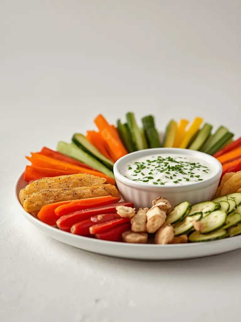 Preparación de crudités de verduras paso a paso