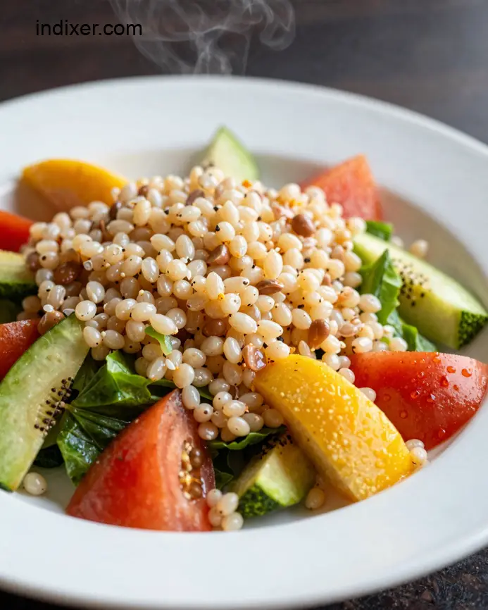 Plato delicioso de Ensalada de Quinoa y Frutas