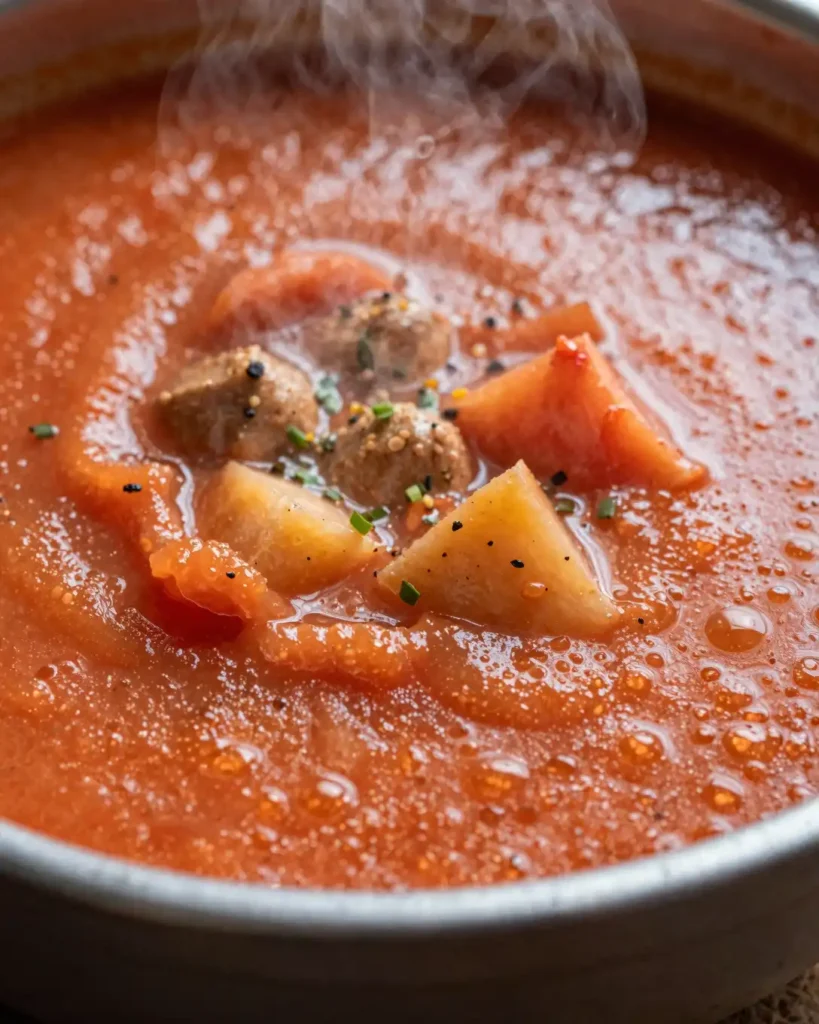 Plato delicioso de Gazpacho Andaluz