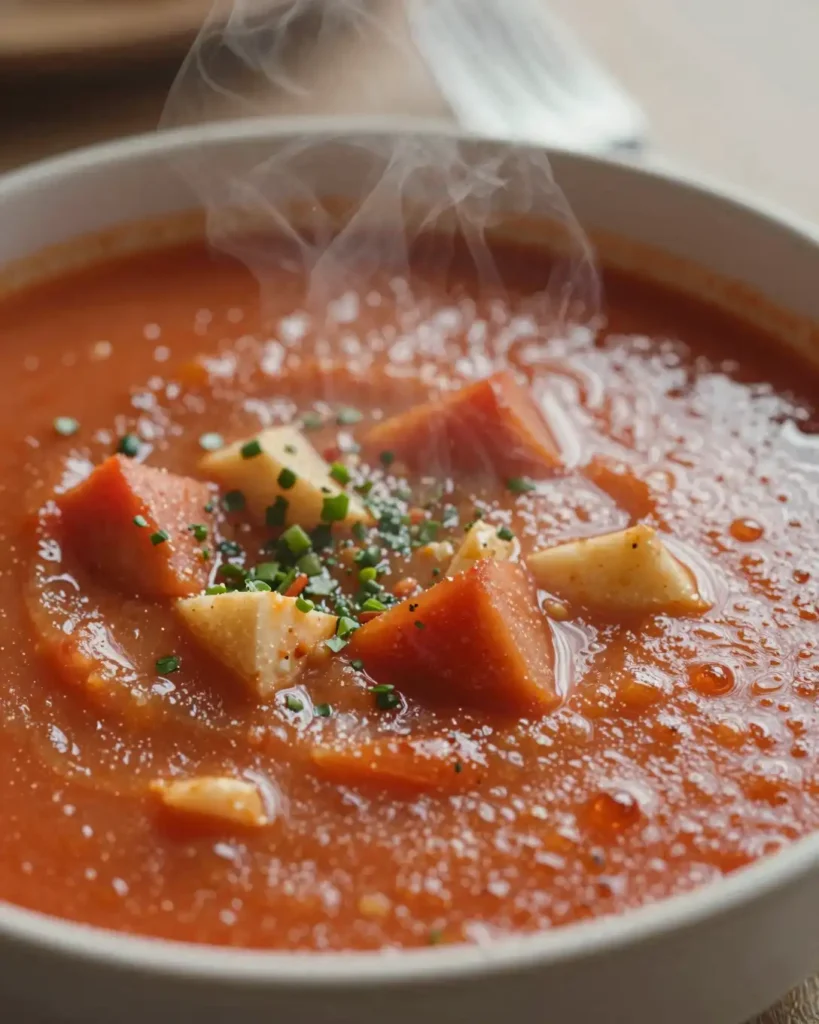 Plato delicioso de Gazpacho Andaluz