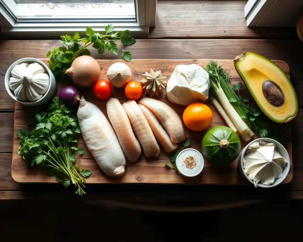 Ingredientes para preparar Nieve de Mar y Montaña