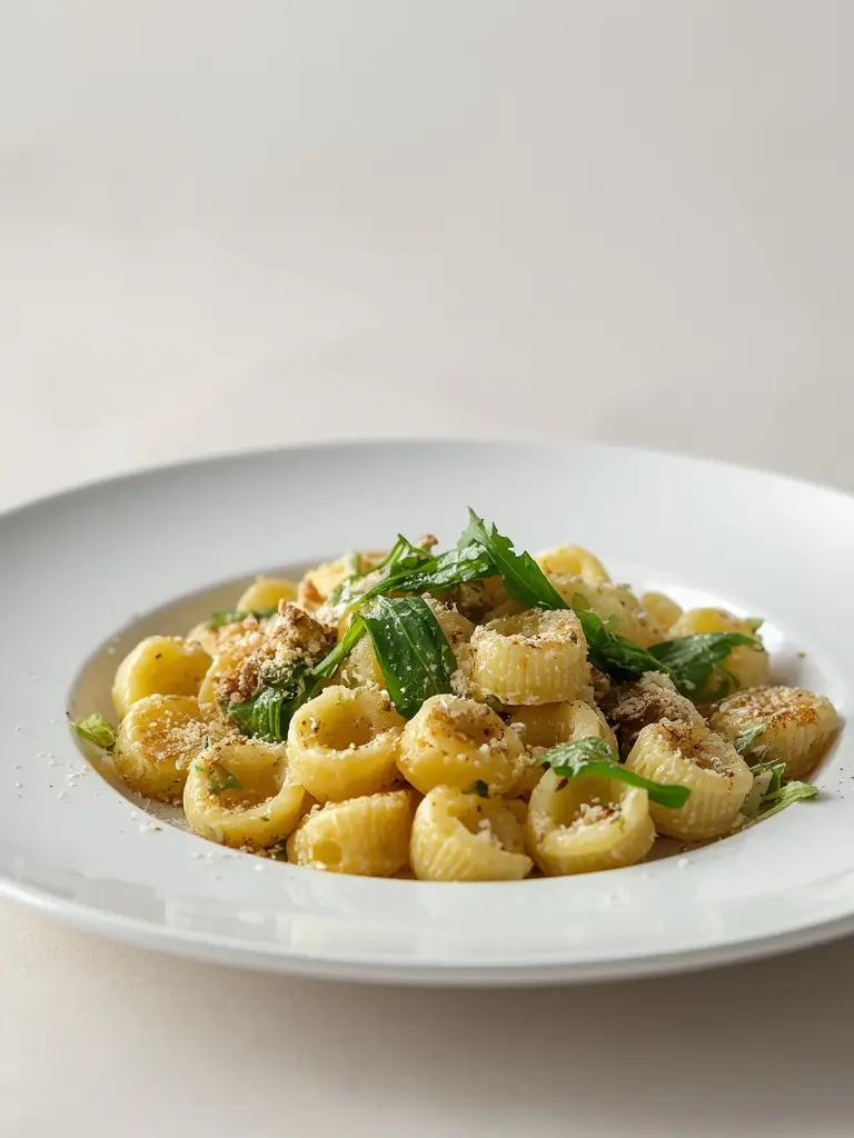 Preparación de orecchiette con cime di rapa paso a paso