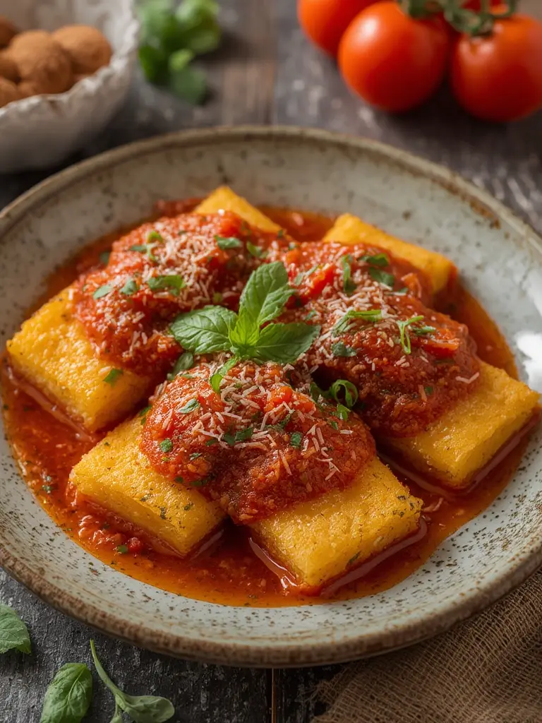 Palitos de Polenta Fritos con Salsa Marinara
