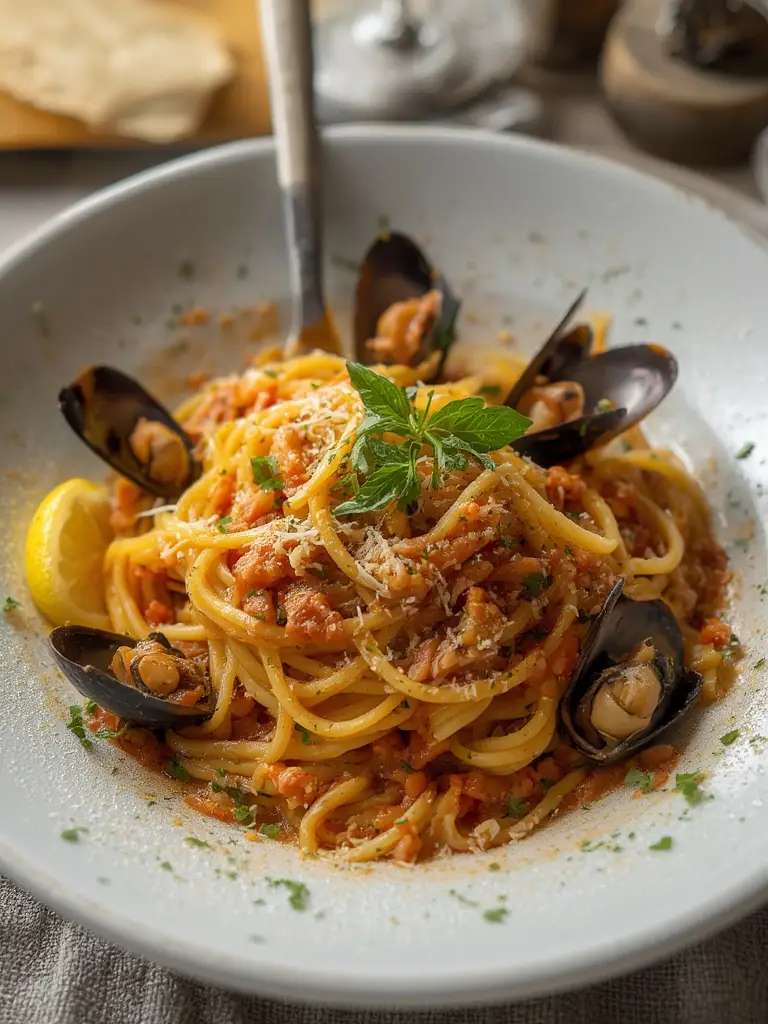 Pasta con Almejas (Spaghetti alle Vongole) sin alcohol