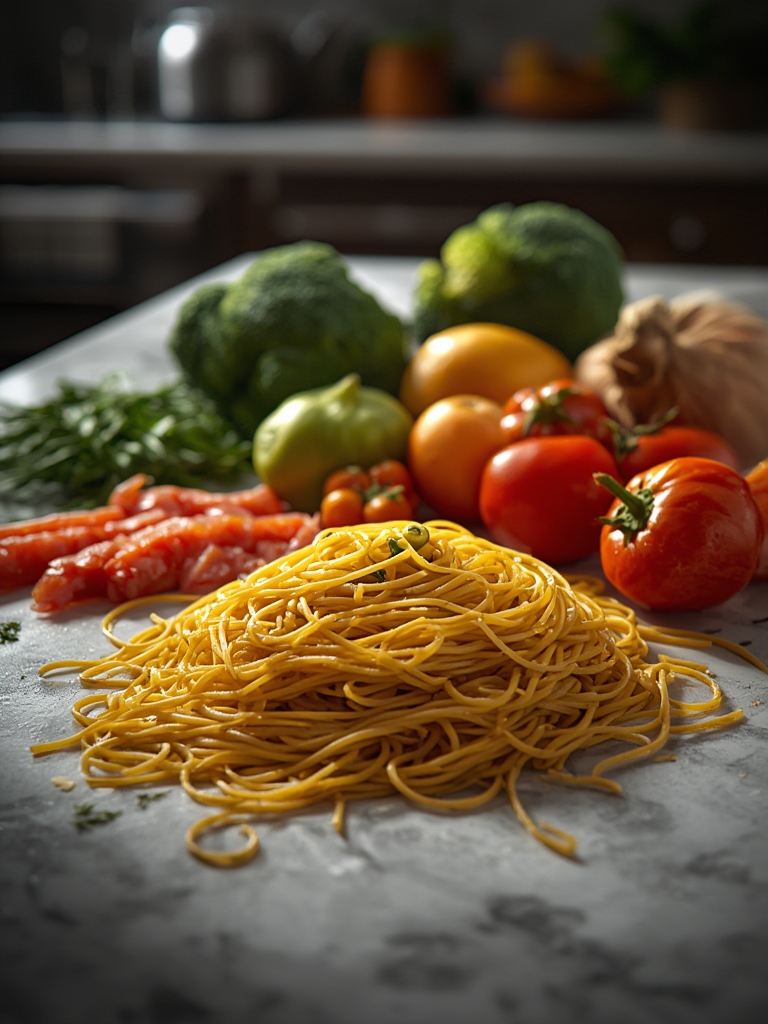 Ingredientes para pasta con brócoli