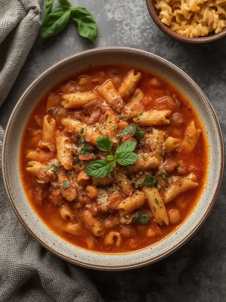 Pasta e Fagioli (Sopa de Pasta y Frijoles Italiana)