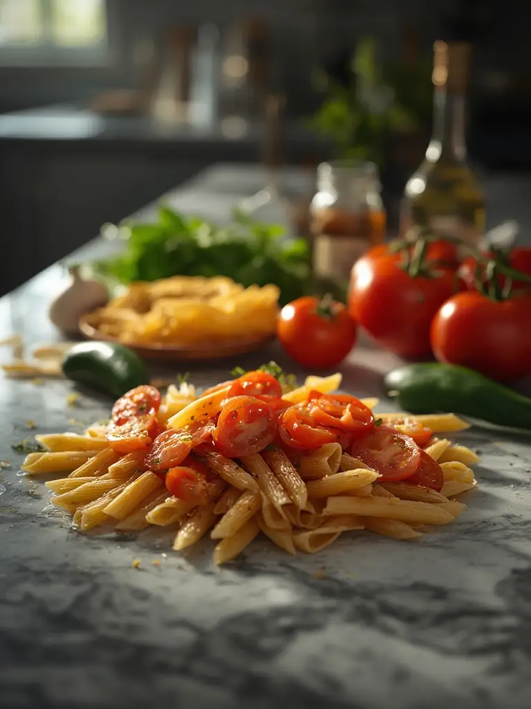 Ingredientes para penne all'arrabbiata