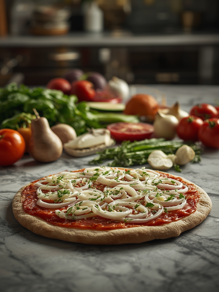 Ingredientes para pizza fugazzeta