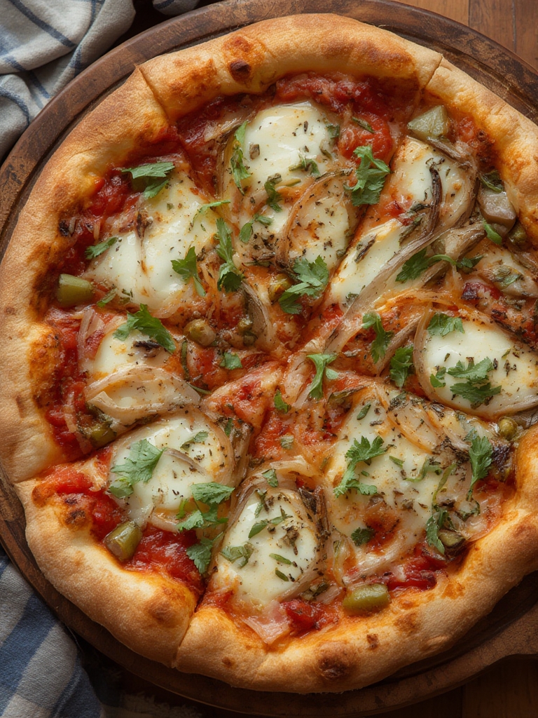 Pizza Fugazzeta Argentina de Cebolla y Queso