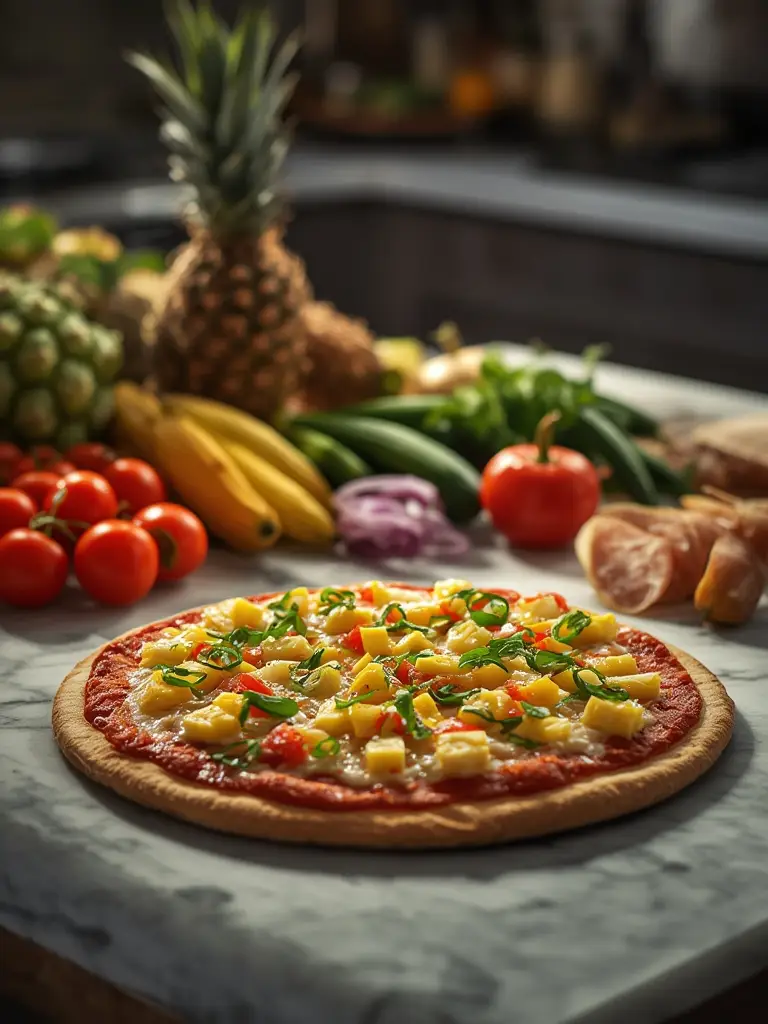 Ingredientes para pizza hawaiana