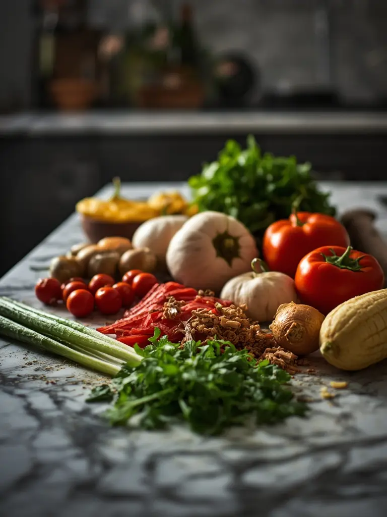 Ingredientes para samosas vegetales