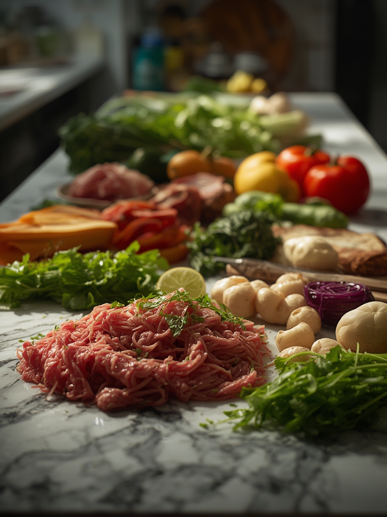 Ingredientes para tallarines verdes