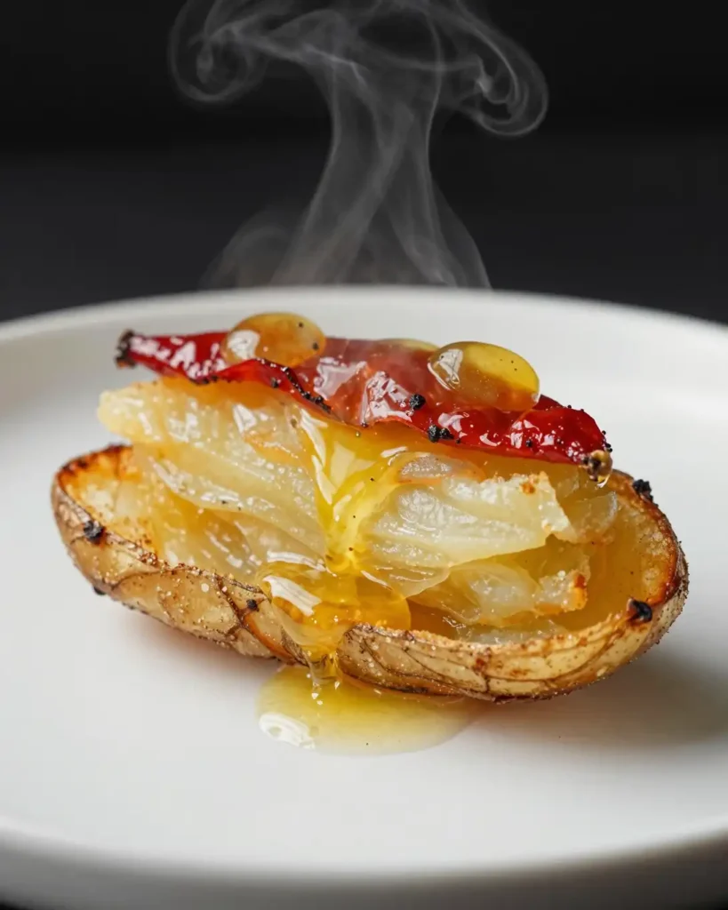 Detalle paso a paso de la preparación de Tapas de Patata Explosiva con Alioli de Pimentón Ahumado