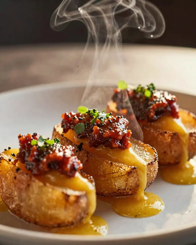 Plato final de Tapas de Patata Explosiva con Alioli de Pimentón Ahumado