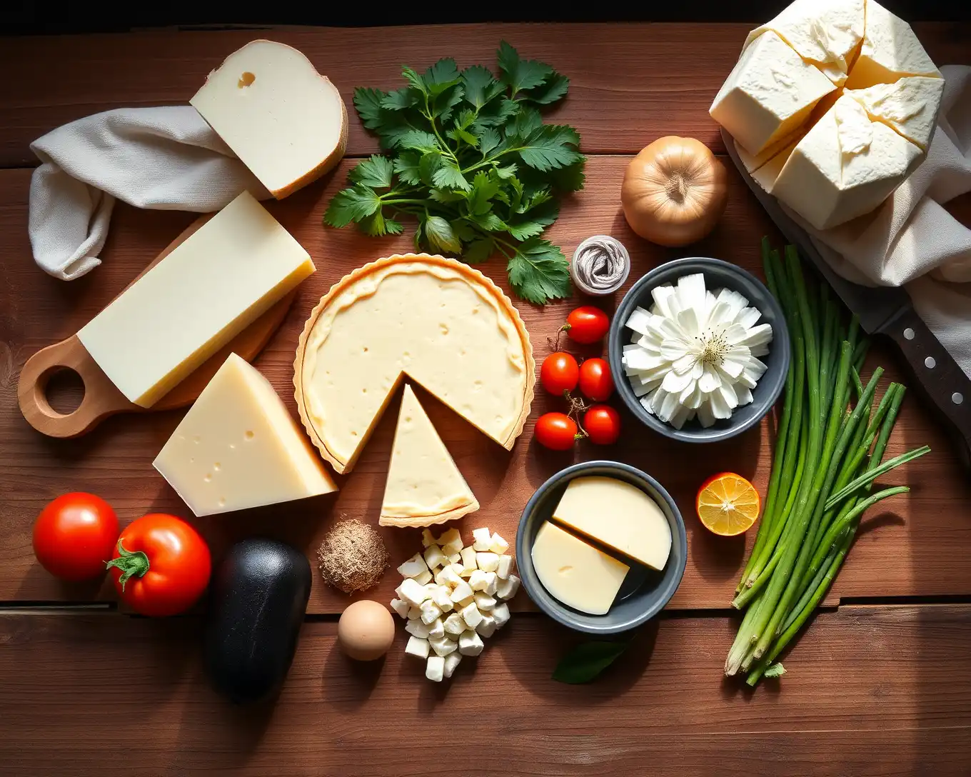 Ingredientes frescos para Tarta de Queso La Viña (La Original)