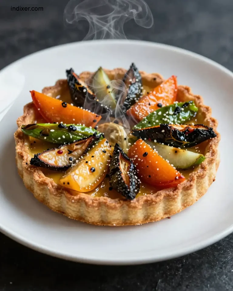 Plato delicioso de Tarta de Verduras Asadas