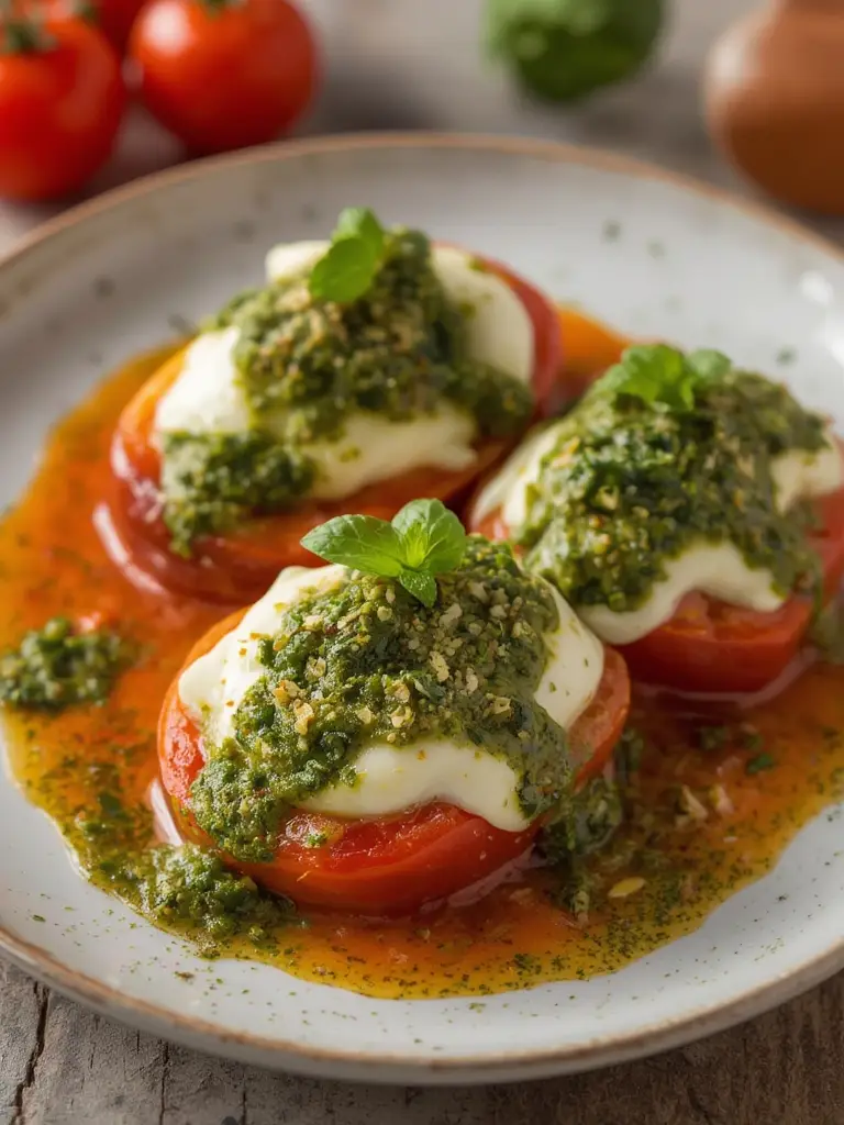 Tomates Cherry Rellenos de Pesto y Mozzarella
