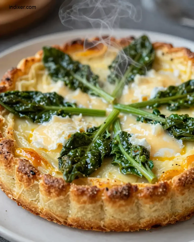 Plato delicioso de Torta de Espinacas y Queso