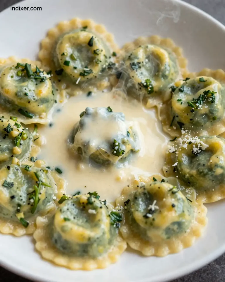 Plato delicioso de Tortellini de Espinacas y Queso