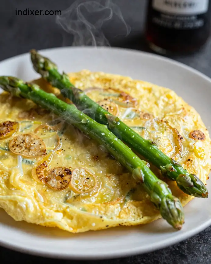 Plato delicioso de Tortilla de Espárragos