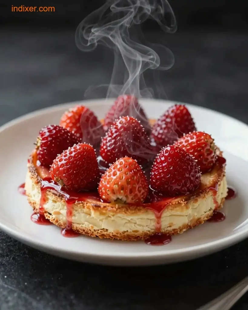 Plato delicioso de Torta de Frutas Rojas