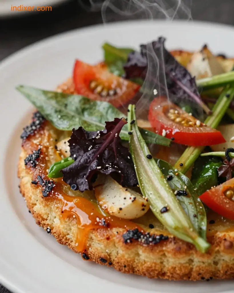 Plato delicioso de Torta de Verduras Asadas