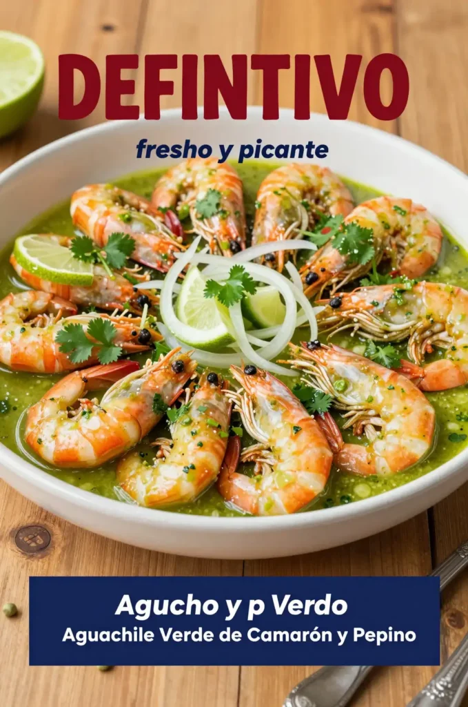 Aguachile Verde de Camarón y Pepino - Mariscos - Indixer