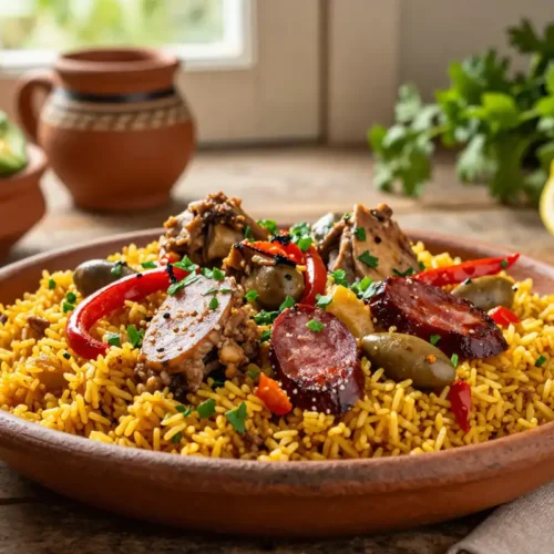 Arroz con Pollo Campesino - Tarjeta de Receta