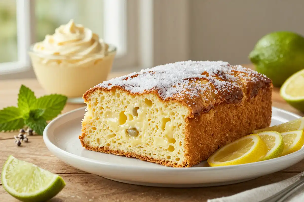 Bizcocho de Yogur y Limón plato terminado