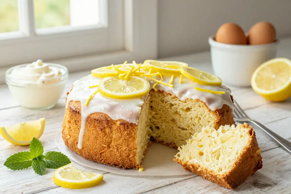 Bizcocho de Yogur y Limón plato terminado