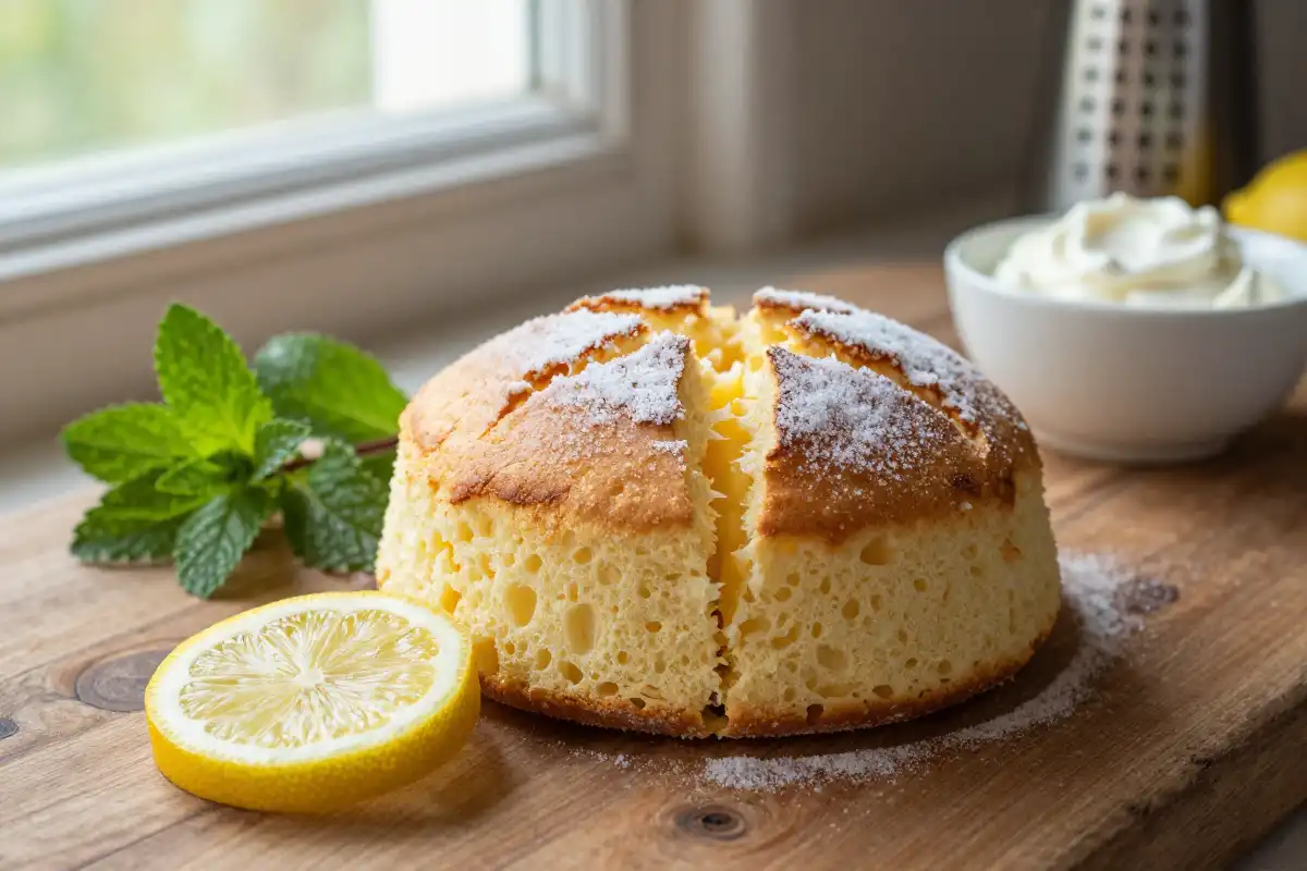 Bizcocho de Yogur y Limón plato terminado