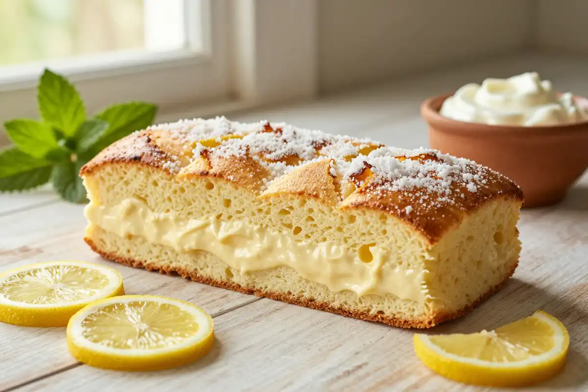 Bizcocho de Yogur y Limón plato terminado