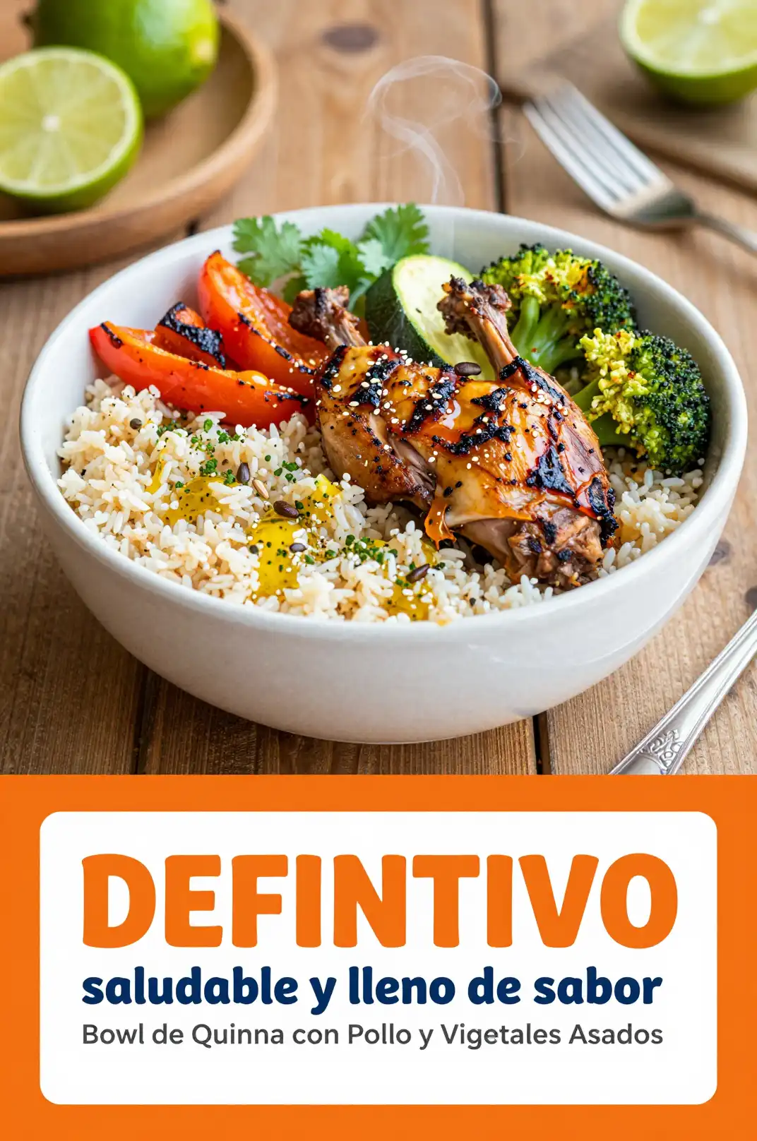 Bowl de Quinoa con Pollo y Vegetales Asados - Comida Saludable - Indixer